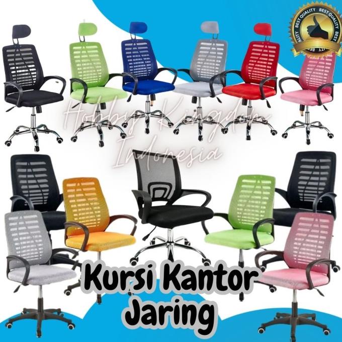 Kursi Kerja Kursi Kantor Kursi Jaring Hidrolik Eksekutif Kaki Nylon