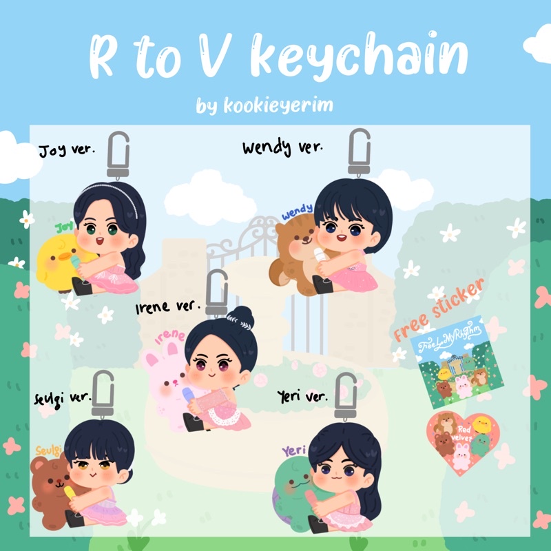 Red Velvet R to V keychain