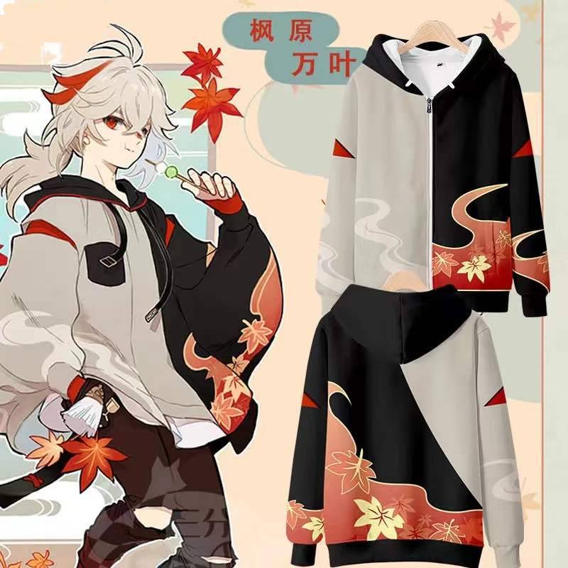 ❤Genshin Impact Kaedehara Kazuha Cosplay Hoodie Women Men Harajuku Sweatshirt Streetwear Hip Hop Pul
