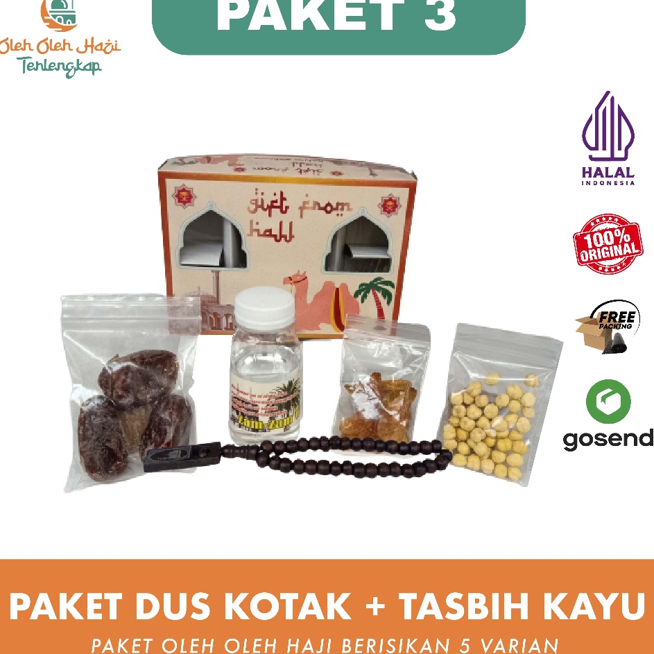 

ZDQY6985 12.12 MALL Paket oleholeh haji dan umroh air zamzam ori + Tasbih kayu