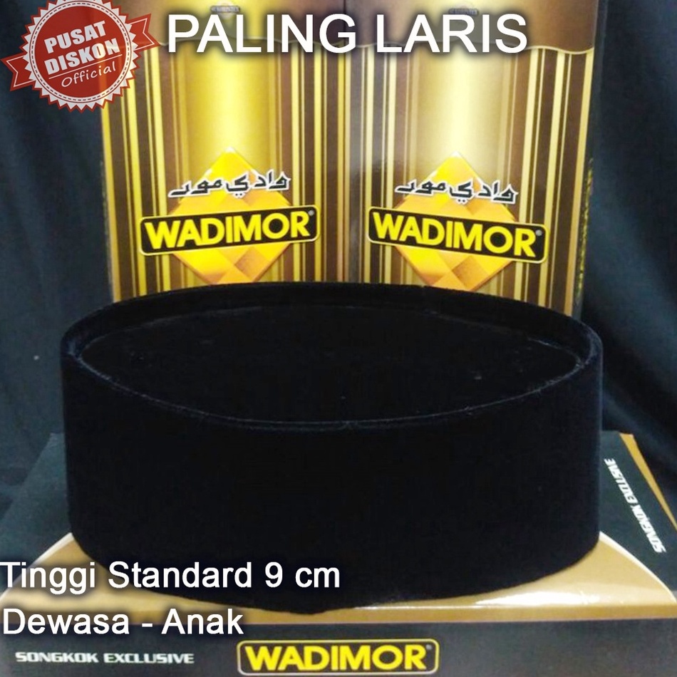 laris manis Peci Songkok Kopiah Wadimor Hitam Polos Peci Hitam Peci Polos Songkok Hitam Songkok Polo
