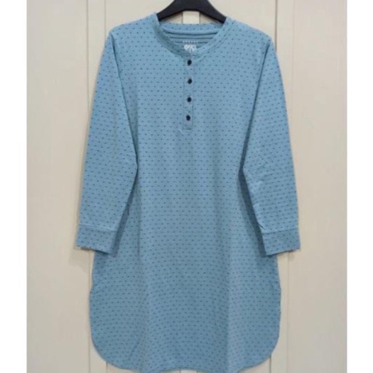 Murah KAOS ATASAN TUNIK WANITA LENGAN PANJANG MOTIF POLKADOT