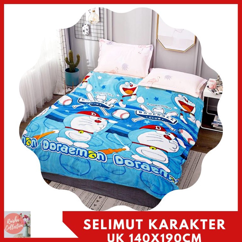 Hemat KerasYy5Y9 Free Tas Mika Selimut Bulu Anak Selimut Karakter Halus Jumbo Ukuran 135x175cm