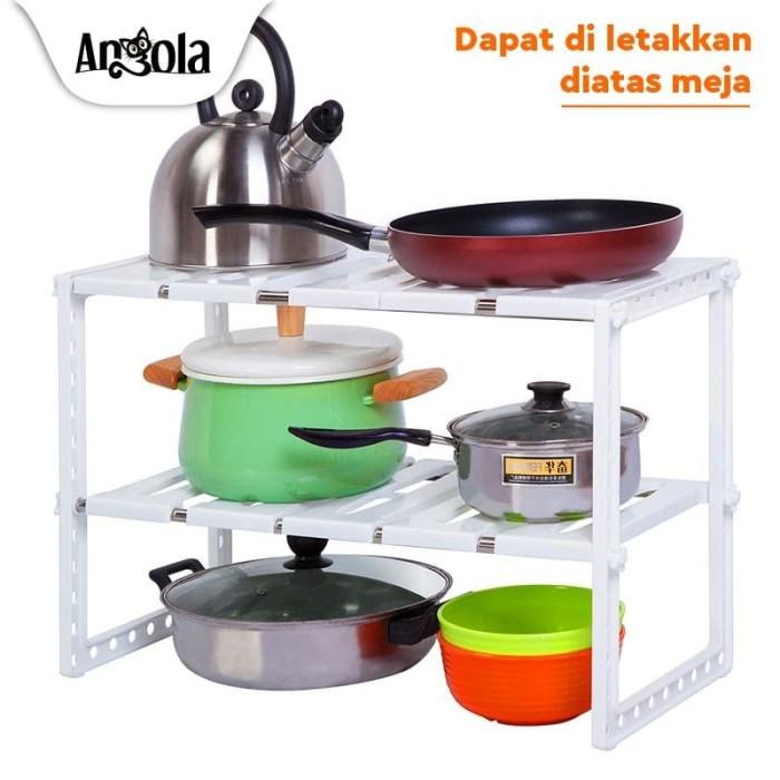 Angola E14 Rak Panci Bawah Wastafel Kitchen Rak Dapur Tempat Bumbu