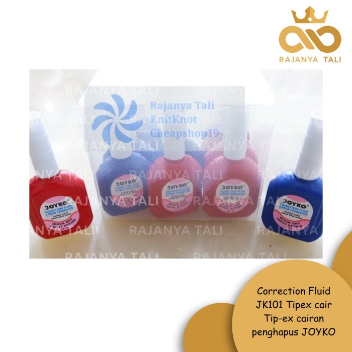 

Correction Fluid Jk101 Tipex Cair Tip-Ex Cairan Ghapus Joyko