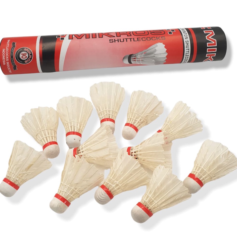 ｀Yec KOK Badminton MIKROS Merah isi 12 / Kok Bulutangkis / Mikros Kok Bulutangkis Badminton Anak Isi
