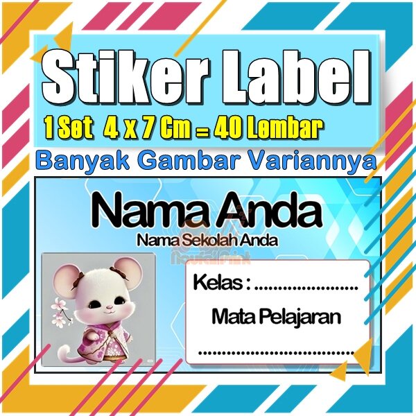 

Stiker Label Nama Buku Pelajaran Anak Karakter Hewan Lucu Cute Murah Sticker Kecil Banyak 20 Lembar Anime Vol-84