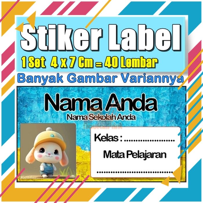 

Stiker Label Nama Buku Pelajaran Anak Karakter Hewan Lucu Cute Murah Sticker Kecil Banyak 20 Lembar Anime Vol-209