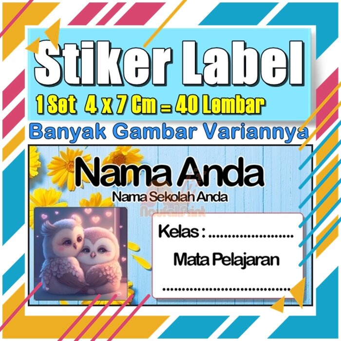 

Stiker Label Nama Buku Pelajaran Anak Karakter Hewan Lucu Cute Murah Sticker Kecil Banyak 20 Lembar Anime Vol-263