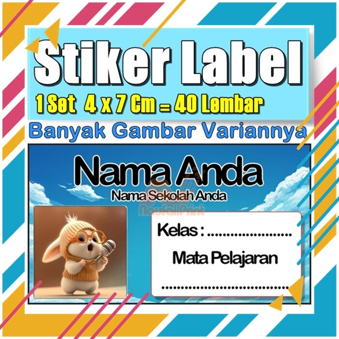 

Stiker Label Nama Buku Pelajaran Anak Karakter Hewan Lucu Cute Murah Sticker Kecil Banyak 20 Lembar Anime Vol-380