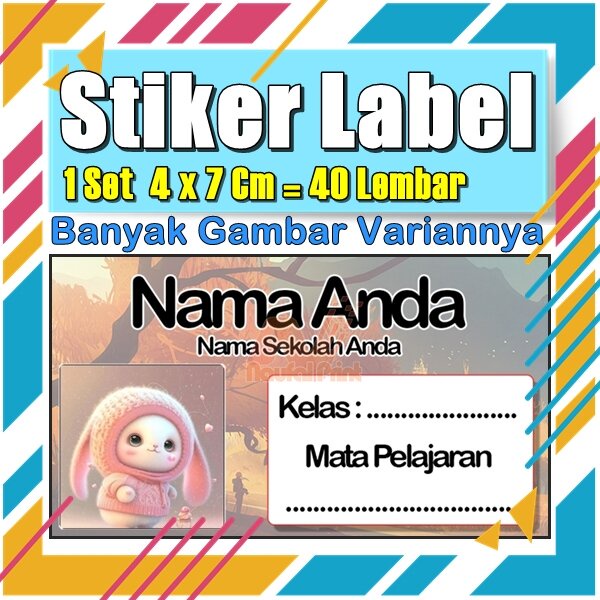 

Stiker Label Nama Buku Pelajaran Anak Karakter Hewan Lucu Cute Murah Sticker Kecil Banyak 20 Lembar Anime Vol-408