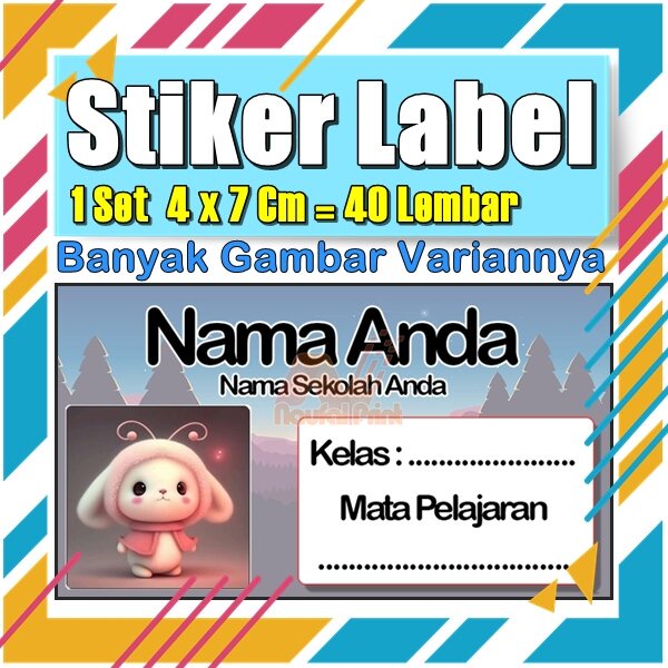 

Stiker Label Nama Buku Pelajaran Anak Karakter Hewan Lucu Cute Murah Sticker Kecil Banyak 20 Lembar Anime Vol-432