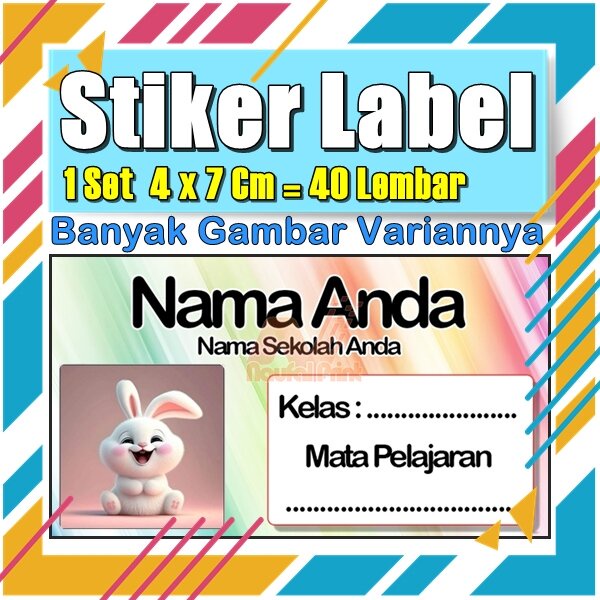 

Stiker Label Nama Buku Pelajaran Anak Karakter Hewan Lucu Cute Murah Sticker Kecil Banyak 20 Lembar Anime Vol-484