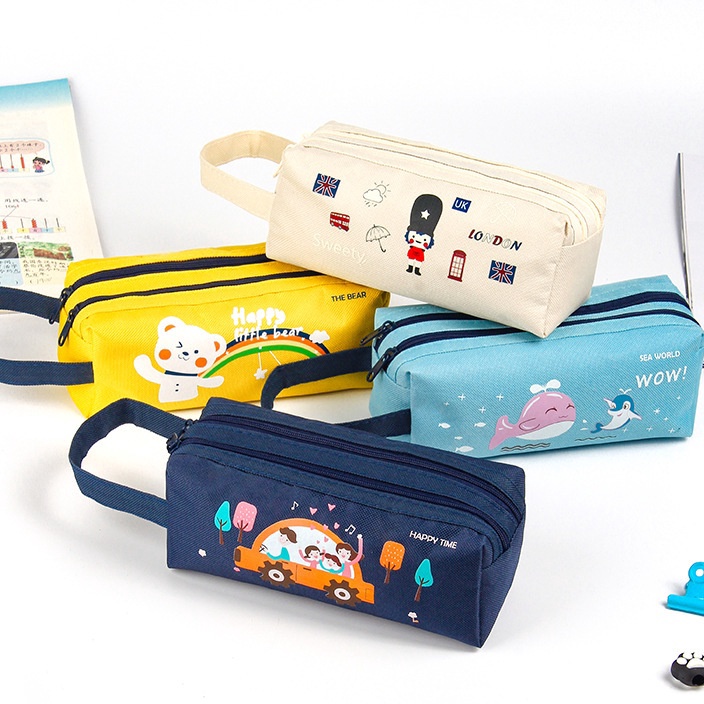 

☬ IX 4741 Tempat Pensil/ Tempat Pensil & Alat Tulis Ritsleting Ganda/Dompet Pensil 2 sleting Stok terbaru ♪