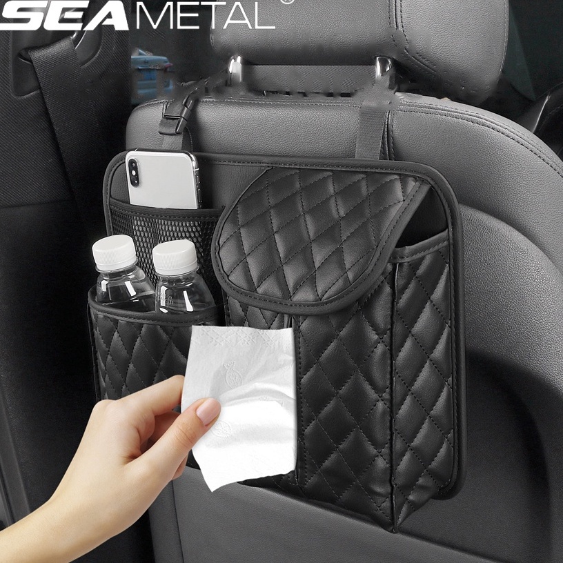PALING LARIS Tas Mobil Belakang Jok Kulit Kotak Tisu Mobil Gantung Multifungsi