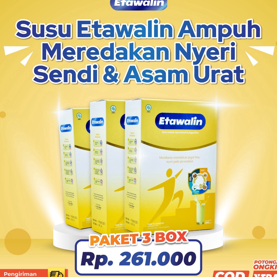 

♖ C 8367 Etawalin Susu Kambing Solusi Asam Urat Original 3 Box TERMURAH バ