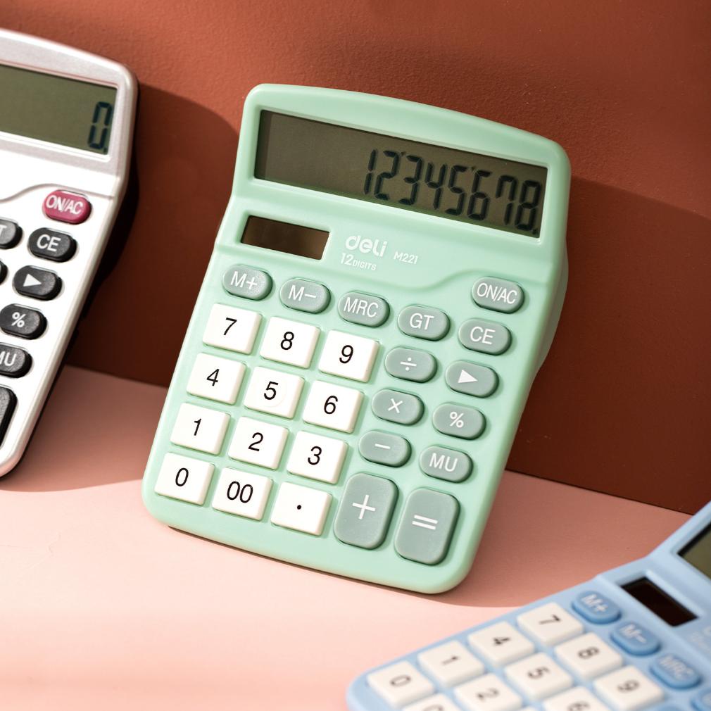 

8.8 Deli Kalkulator Meja / Desktop Calculator Layar 12 Digit Warna Lucu Em221 Grosir !!