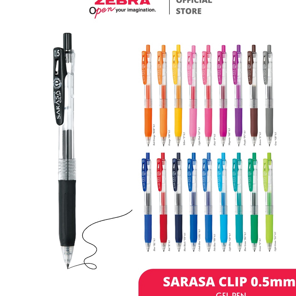 

彡 XIV 89109 Zebra Gel Pen Pulpen Sarasa Clip 0.5mm SALE TERBAIK 丶