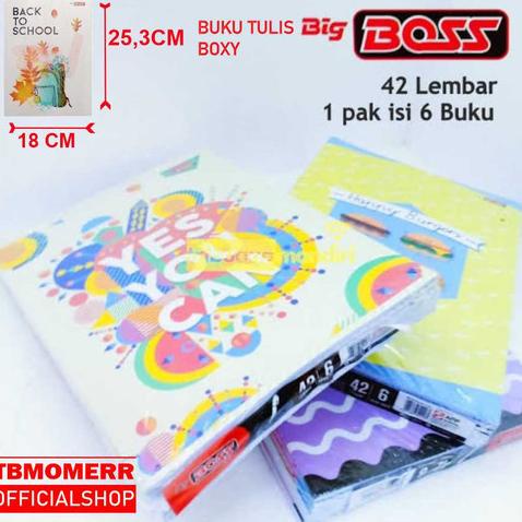 

8.8 Buku Tulis Big Boss Pack Eb 42 Isi 6 Boxy Grosir !!