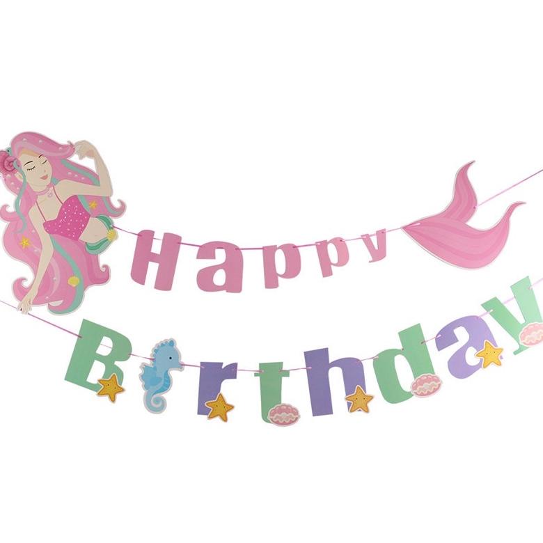 Terbaik Banner Happy Birthday Mermaid