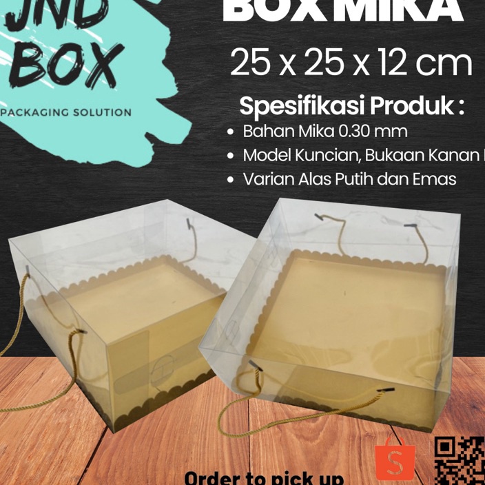 

♔ II 6868 Box Mika Doskue 25 x 25 x 12 cm (Min Order 2 Pcs) ✓ 气