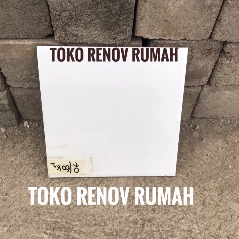▲|Readystockkeramik putih polos 20x20 (mengkilap) / keramik 20x20 putih polos✯
