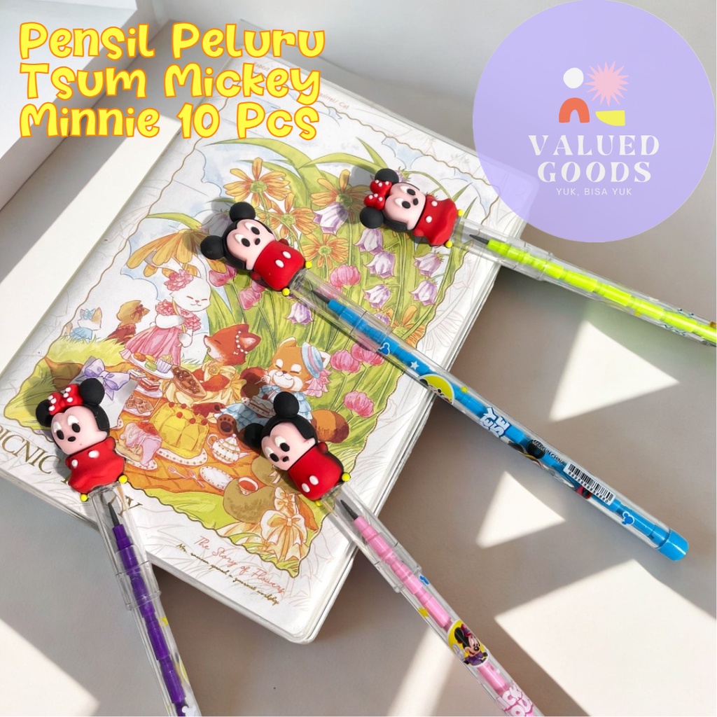 

Pensil Susun Peluru Isi 10 Bensia Motif Penghapus Karakter Mickey Minnie Tsum - bullet pencil lead ajaib alat tulis kantor kerja lucu sekolah