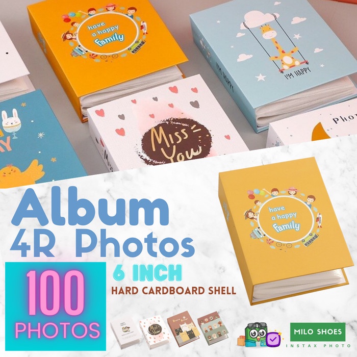 Terlaris Album Foto Photo Baby Wedding Family 3R 4R 6 Inch 100 Pockets Slot