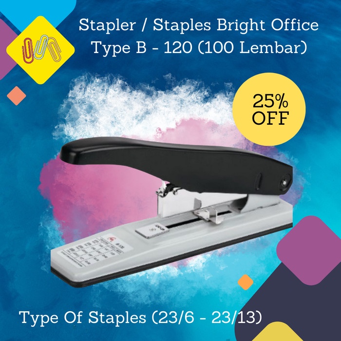 

HARGA DISKON STAPLER BRIGHT OFFICE / STEPLES SERIES TYPE B - 120