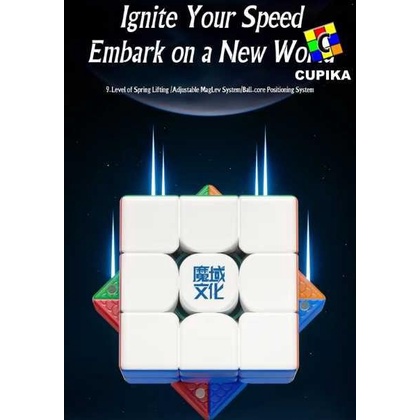Rubik 3X3 Moyu Weilong Wrm V9 Magnetic Maglev Ballcore Uv Wr M 2023 #Original[Grosir]