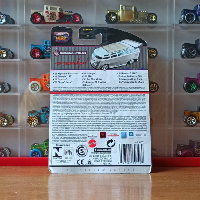 HOT SALE HOT WHEELS PREMIUM VOLKSWAGEN T1 DRAG BUS PHIL'S GARAGE BLACK ORANGE TERMURAH