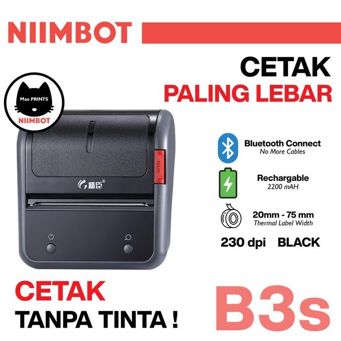 

Sale Terbatas!!! B3S Niimbot Thermal Label Bluetooth Printer Sticker Leanadamore