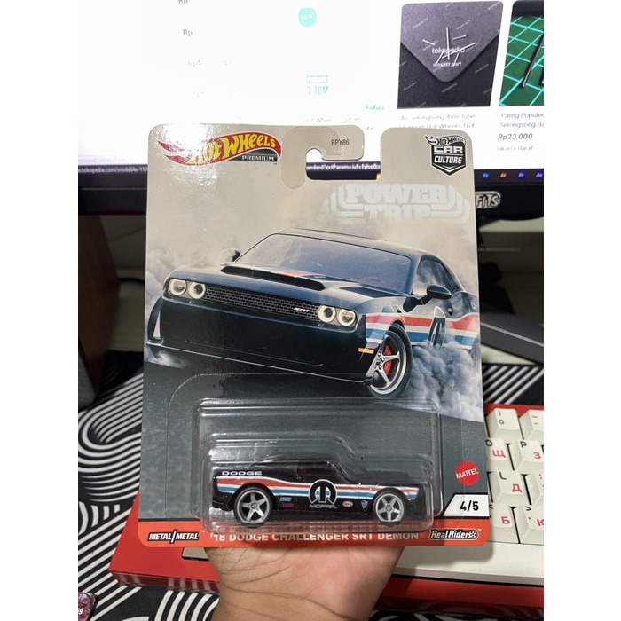 FLASH SALE HOTWHEELS PREMIUM 18 DODGE CHALLENGER SRT DEMON TERLARIS