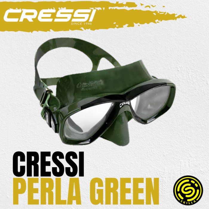 {WafiraStore} Cressi Perla Green Freediving Mask Masker Freedive Low Volume Diving Murah