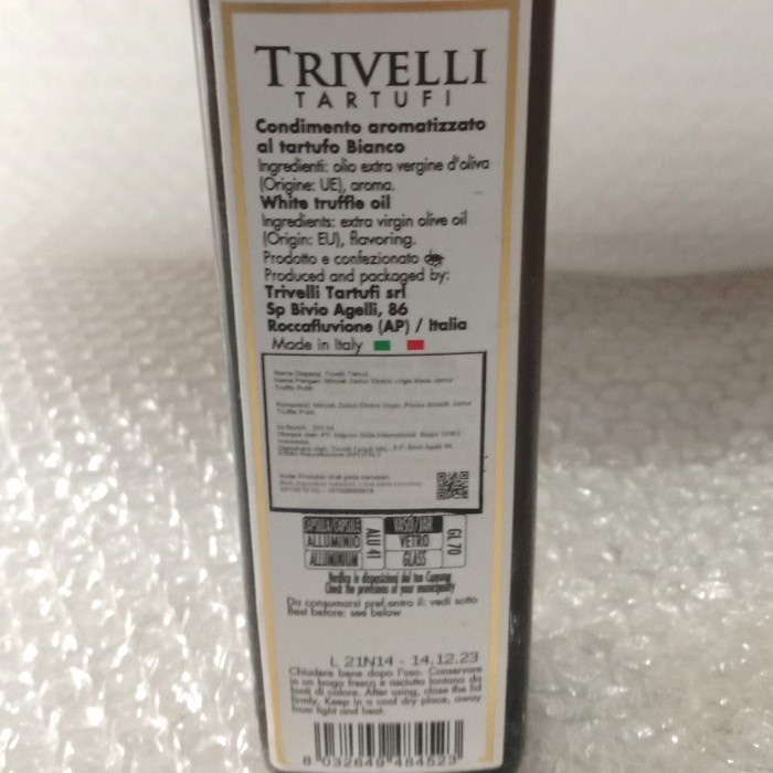 

trivelli white truffle oil 250 ml/minyak zaitun/extra virgin olive oil