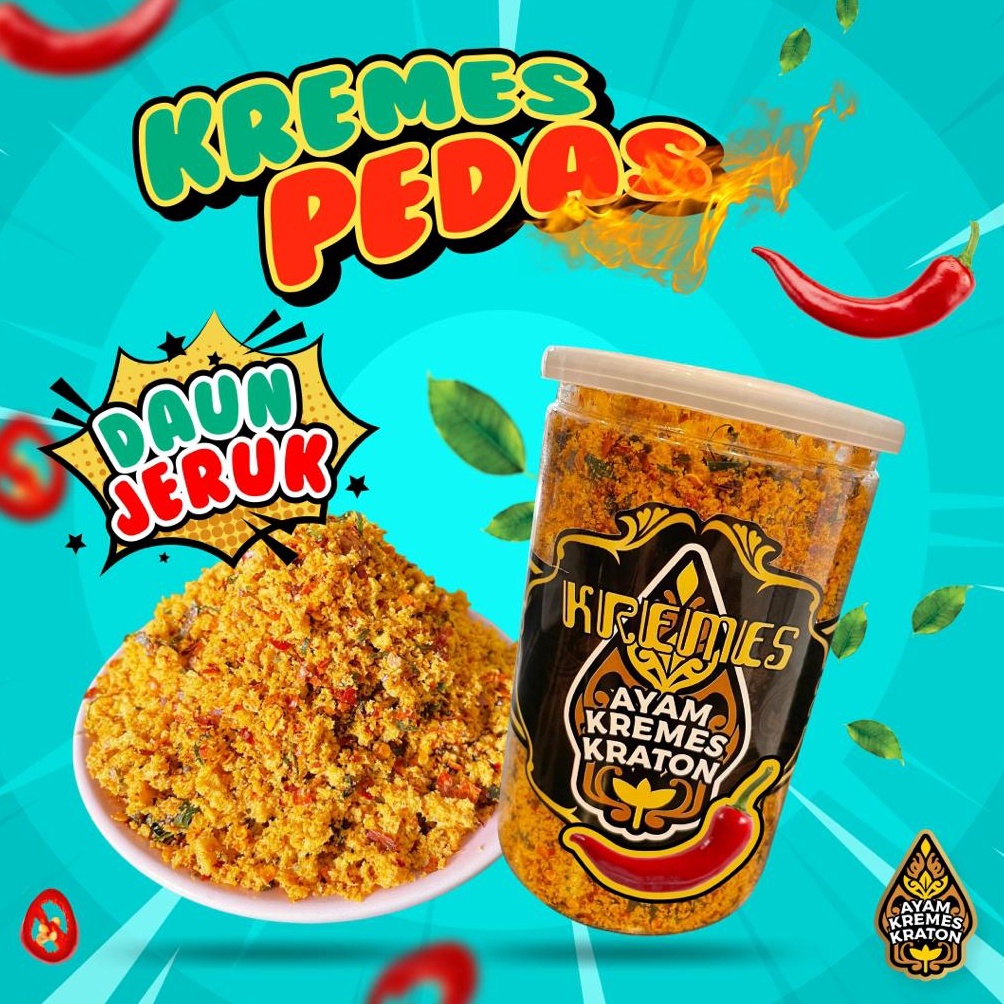 

Produk Terkini.. Kremes Pedas Daun Jeruk 260g "Ayam Kremes Kraton" LQF