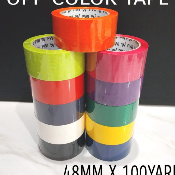 

ㄷ XC 7416 Lakban Warna warni PWI 48mm x 100yard / Opp Color Tape ✔✔SALE✔✔ ぽ