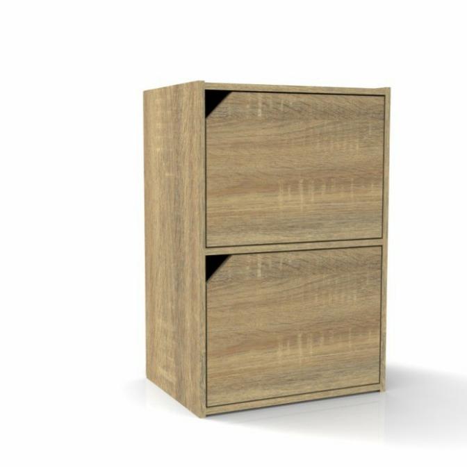 Promo Rak Lemari Serbaguna / Rak Buku Pintu Minimalis / Rak Buku Susun 2 Bestq