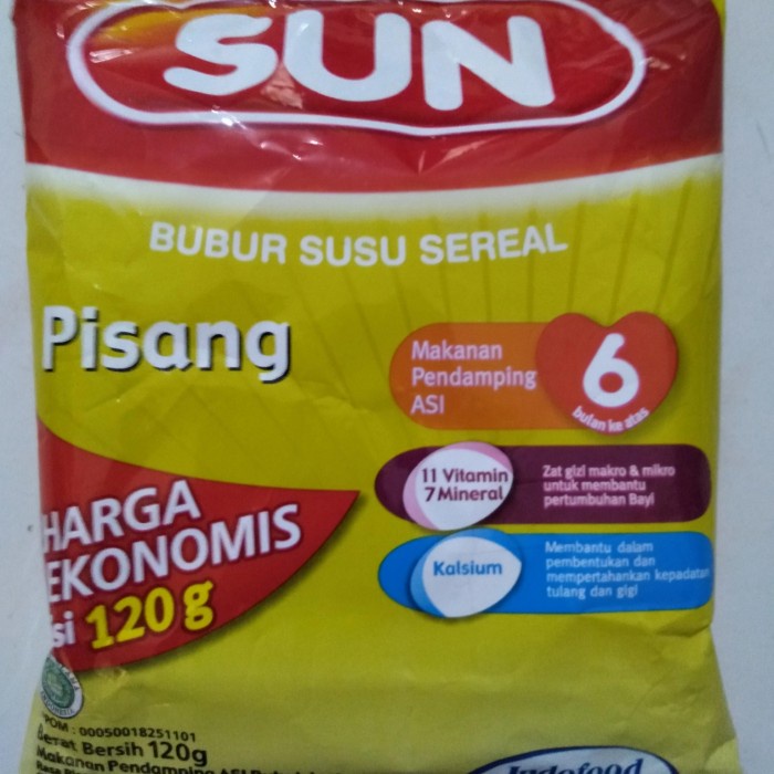 Ready Bubur Sun Pisang Ekonomis 120 Gr / 1 Dus / 24 Pcs
