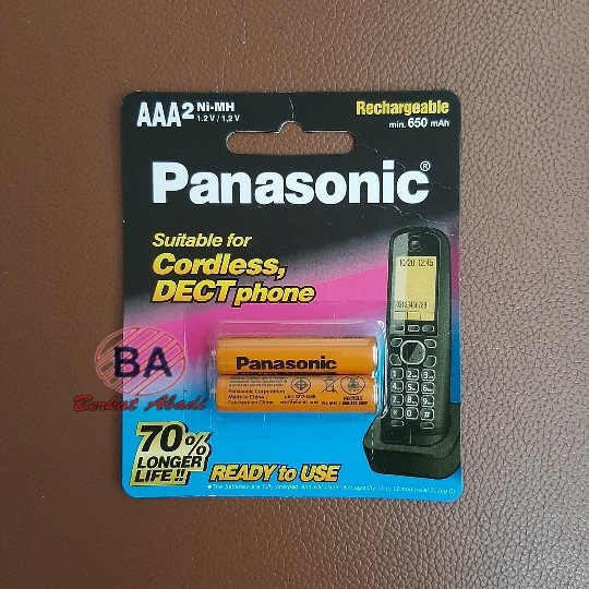 Ready Baterai Cas Original Panasonic AAA 650mah isi 2