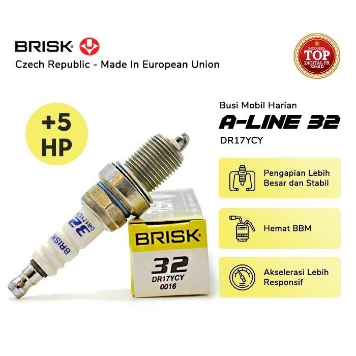 Busi Toyota Yaris, Vios, Limo, Altis, Soluna, Asli Brisk A-Line Super Kode 133