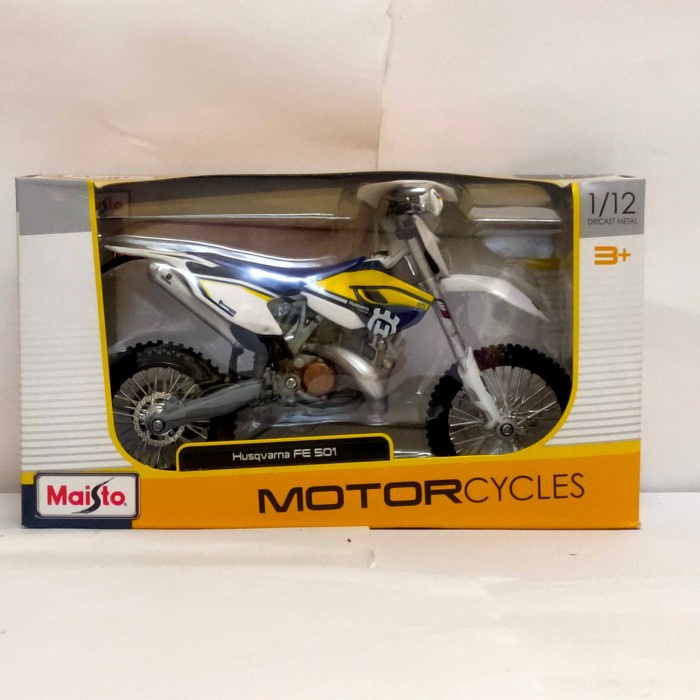 HOT SALE DIECAST MOTOR TRAIL HUSQVARNA FE 501 MAISTO SKALA 12 HARGA MURAH TERLARIS