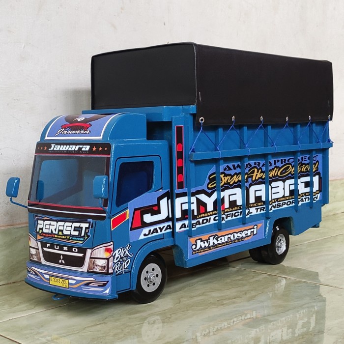 FLASH SALE MAINAN ANAK MOBIL MOBILAN TRUK OLENG KAYU BESAR 52CM PLUS TERPAL KOTAK TERBARU