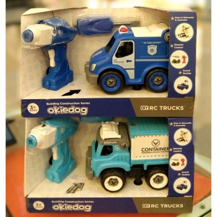 FLASH SALE SALE MAINAN: OKIEDOG RC TRUCK POLICE CAR / CONTAINER TRUCK TERLARIS