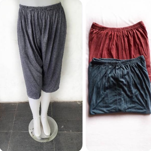 >2<R4N-F Celana LEGGINGS SILMA  Pendek WANITA 7/8 Celamis KAOS Dalaman Rok 321♝