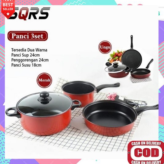 Set Panci Masak Sayur Memasak Air Pannci Manci Soup Steamer Penci Wajan Teflon Komplit Panas Listrik