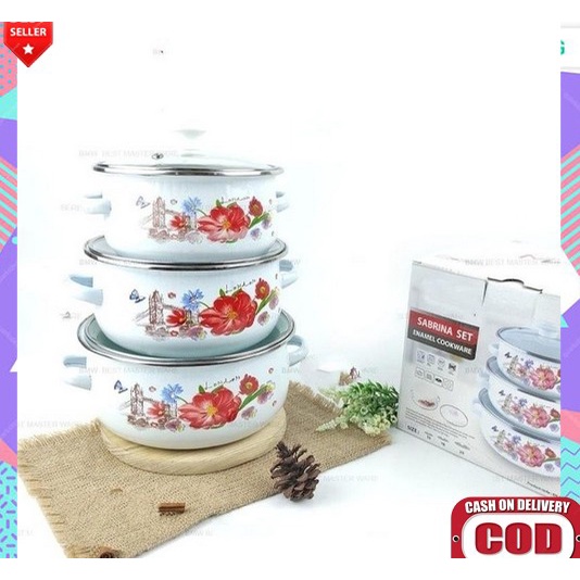 Panci Set Isi 5 Pcs Anti Lengket Promo 3 In 1 Stainless Tebal Murah Psnci Jawa Pani Enamel Serbaguna