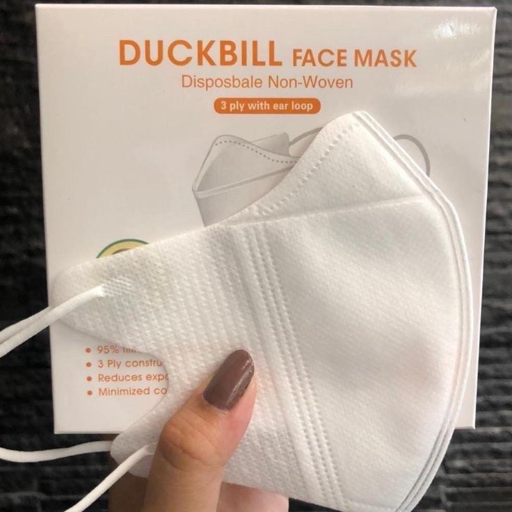 Model Terkini Masker Duckbill 3Ply FaceMask Premium Mask Putih Garis seperti Sensi/Masker Duckbill Y
