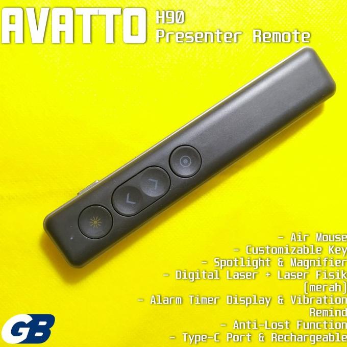Sale Now Avatto H90 Digital Laser Spotlight Magnify Wireless Presenter Not H100 Original