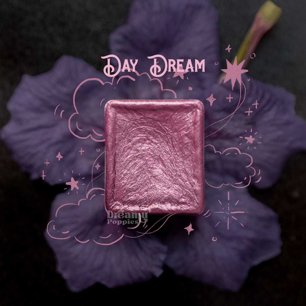 

UK1 DREAMY POPPIES METALLIC HANDMADE WATERCOLOR SERIES 4 XAT